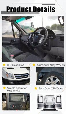 73.6kWh Elektrikli Mini Kargo Vanı 110km/H Elektrikli Dondurucu Van 288km Maks Menzil