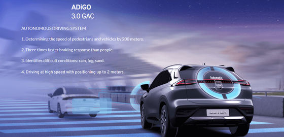 110km / H GAC AION Elektrikli Araba 5 Kapı 5 Kişilik Sedan Araba Lityum İyon Pil