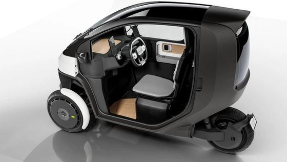 Mini ev car@ Nimbus One A, kasaba seyahatleri için 50mph'ye kadar hız alabilen kompakt, eğimli etrike