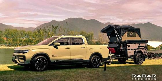 Yeni EV kamyonu 2024 Radar RD6 200kW güç 384Nm torklu dört tekerlekten çekici