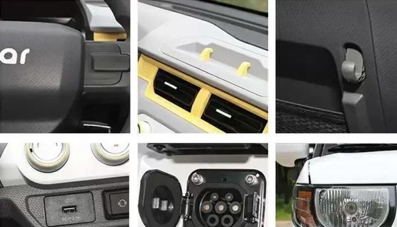 Rahat ve pratik elektrikli araba- Chery QQ Ice Cream Qirui 2024 170km 205km 3 kapılı 4 koltuklu Mini EV Minicar