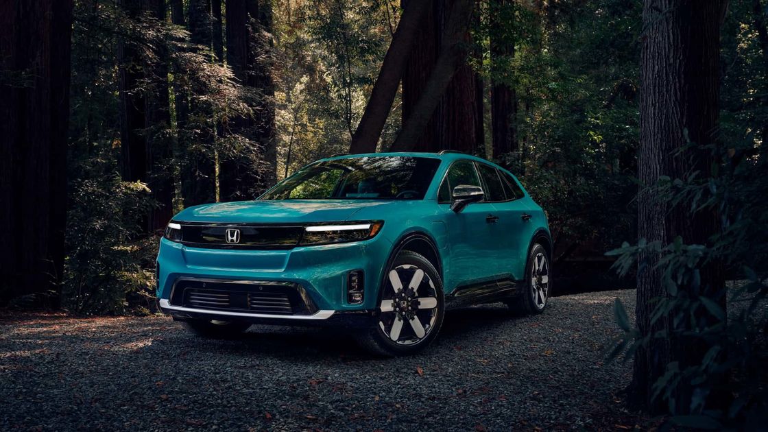 Yeni Ev araba 2024 Honda Prologue EV Crossover düşük, geniş duruş, uzun dingil mesafesi ile