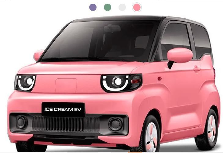 Rahat ve pratik elektrikli araba- Chery QQ Ice Cream Qirui 2024 170km 205km 3 kapılı 4 koltuklu Mini EV Minicar